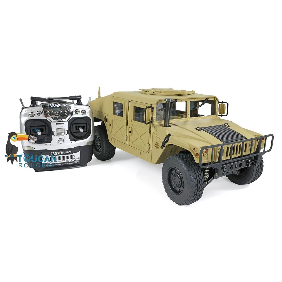 HG 1/10 16CH Radio RC 4*4 U.S. Military Vehicle P408 Racing Car Sound ESC Motor - Image 1 of 4