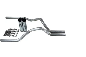 Chevy GMC 1500 Truck 07-14 2.5" Dual Truck Exhaust Kits No Muffler Slash Tips - Picture 1 of 2