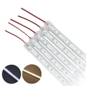 10pcs SMD5630 50cm DC12V 36led Bar Rigid Strip Light U Aluminum Shell + PC Cover - Picture 1 of 12