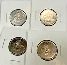 Canada 1604-2004 L&#39;Acade St Croix Ship 25 Cent 25c Quarter Coin Set of 4 Uncirc