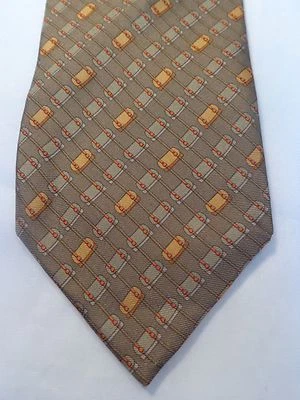 CORBATA TRUSSARDI HOMBRE BEIGE GRIS ORO ROJO 3,75 X 59 Foto 1 de 4