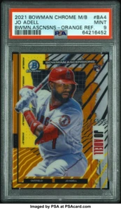 2021 Bowman Chrome M/B - Jo Adell #BA4 Bowman Ascensions ORANGE REF /25 - PSA 9 - Picture 1 of 2