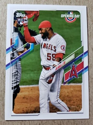 2021 Topps Opening Day Image Variation Jo Adell RC #85 Los Angeles Angels SSP - Image 1 of 2
