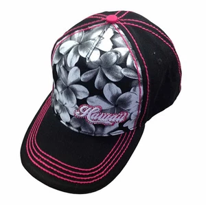 Hawaiian Floral Cotton Hat Adjustable Cap Hawaii Plumerias Buckle Back NIB - Picture 1 of 1