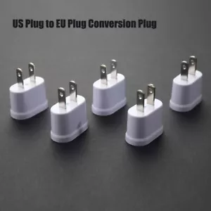 US Plug to EU Plug Round And Flat Dual-Purpose Conversion Plug Converter Soc'$i - Bild 1 von 12