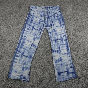 Lucky Brand Pants Womens Large Blue White Tie Dye Sweatpants Drawstring Lounge - Picture 1 of 12
