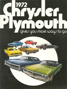 1972 Chrysler-Plymouth Cuda Duster Fury Satellite Road Runner Sales Brochure - Picture 1 of 2