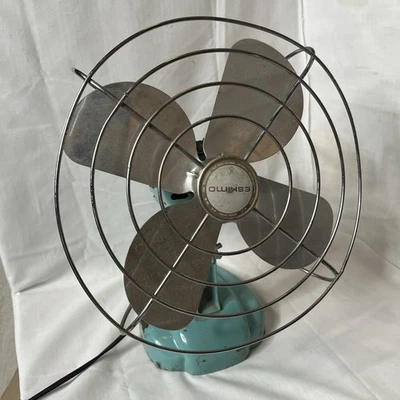 Vintage Eskimo 101001 McGraw-Edison Co. Fan Aqua/Turquoise Desk Fan Works - Image 1 of 4