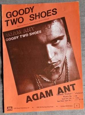 Adam Ant "GOODY TWO SHOES" Sheet Musics - Image 1 of 4