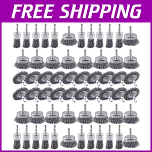 Steel Wire Brush Set - 60 Pack for Rust & Corrosion Removal - Picture 1 of 9
