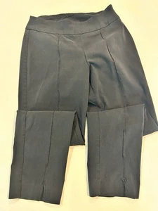 Pantalone Her Sottile Taglia 10 Blu Denim Elasticizzato Pull On Elastico Vita Caviglia Spacco - Foto 1 di 8