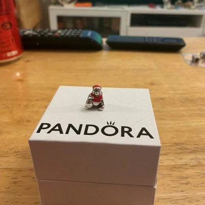 Disney Xmas Christmas Winnie The Pooh Charm PANDORA S925 ALE - Image 1 of 3