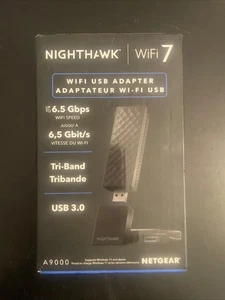 NEW Netgear Nighthawk A9000 Tri-Band Wi-Fi 7 USB 3.0 Adapter - Picture 1 of 2