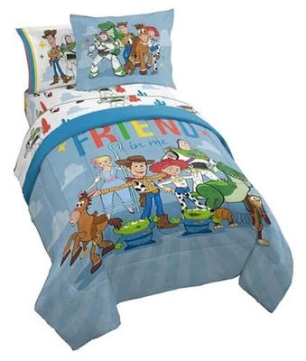  Juego de edredón para niños incluye sábanas y almohada 7 piezas azul completo - Toy Story Foto 1 de 4