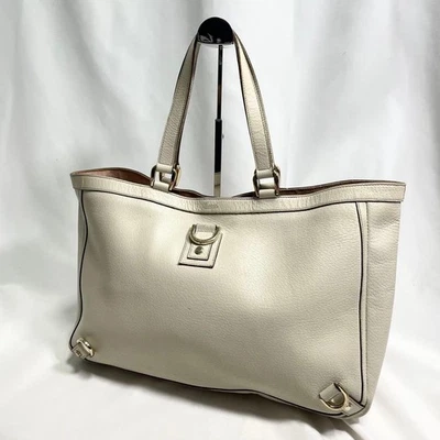 GUCCI Abby D Ring GG Shoulder Shoulder Hand bag White Leather Large From Japan - Image 1 of 4