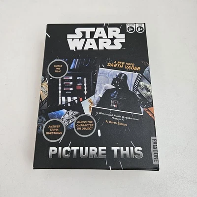  Star Wars Picture This Card Game - Disney Guessing Trivia Family Games - Image 1 of 2