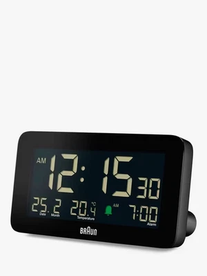 Braun BC10 LCD Digital Alarm Clock - Black - Image 1 of 3