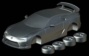 STL File - Lexus LFA Nurburgring Edition - 3D Print 1/87 1/64 1/43 1/32 24 18 - Picture 1 of 7
