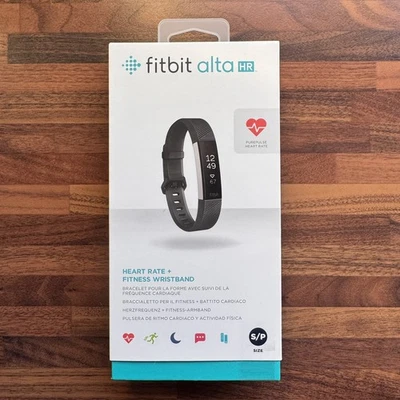 Fitbit alta HR - Small, Black, Boxed, w/ Charger & Instructions.  - Image 1 of 4