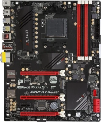 ASRock Fatal1ty 990FX Killer 990FX Motherboard AM3+ ATX DDR3 USB3.0 SATA3 Tested - Image 1 of 3