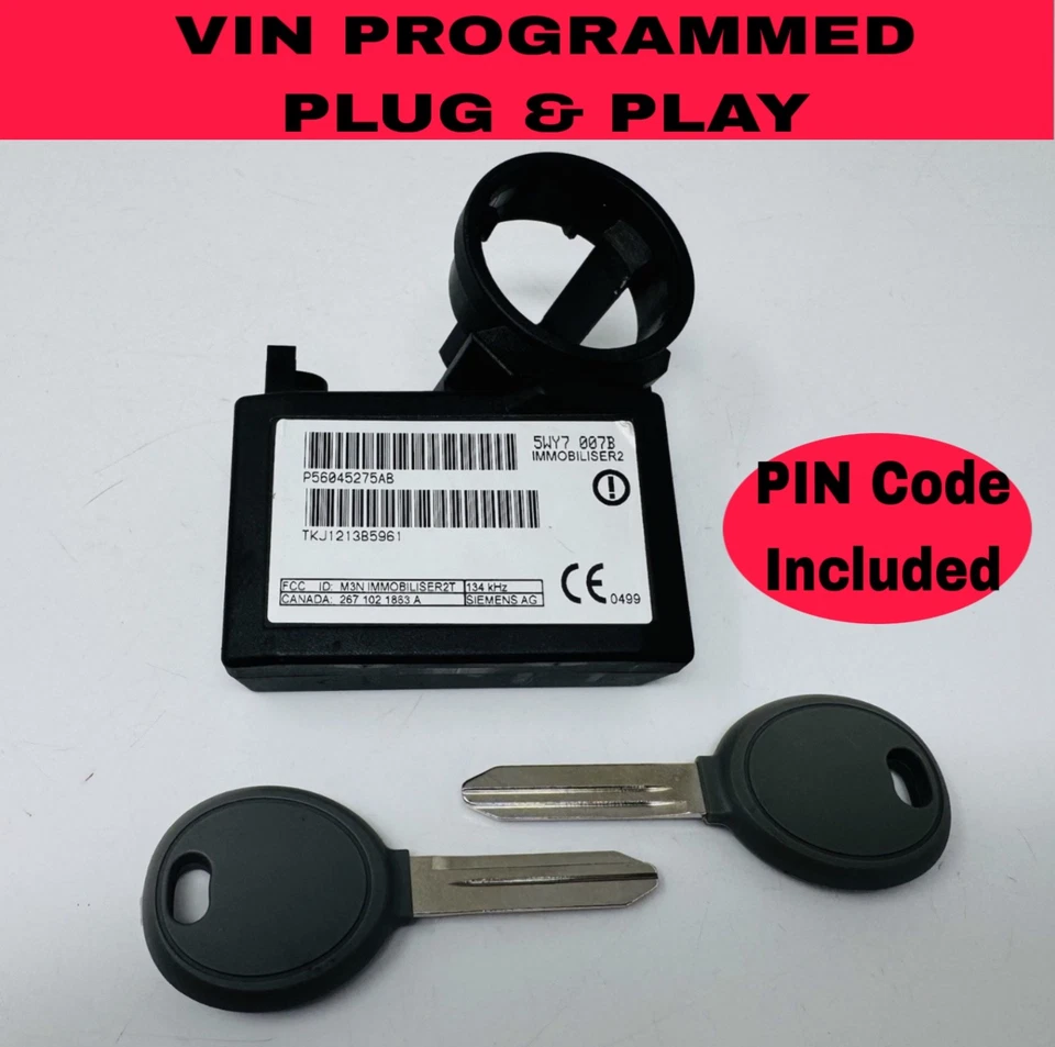 OEM Dodge Dakota Durango Ram Immobilizer Two Uncut Keys P56045275AB Plug & Play - Image 1 of 4