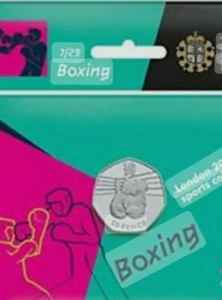 50p Fifty Pence BOXING Olympia Münze OVP Stempelglanz Münze - Bild 1 von 1