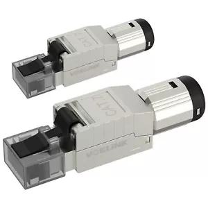 2x Conector RJ45 Blindado sin Herramientas. Cat7, Cat6A, 23AWG, 10 GBit/s,600MHz - Imagen 1 de 7