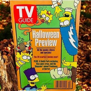 Vintage TV Guide Oct 17-23 1998 Halloween Preview The Simpsons Matt Groening - Imagen 1 de 9