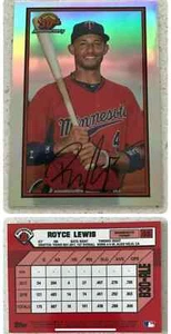 2018 Bowman Chrome AUTOGRAPH #B30-RLE Royce Lewis Minnesota Twins - Picture 1 of 1