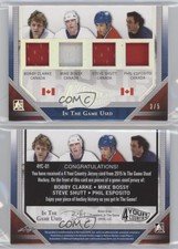 2014 ITG Used 4 Your Country Holosilver /5 Bobby Clarke Mike Bossy Steve Shutt