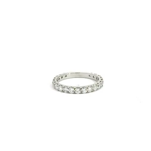 Natura Round Cut Diamond Eternity Band 2.90 Ct. Tw. 14K White Gold Size 7 - Picture 1 of 3