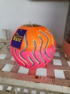 VTG Northern Lights Candles The Glowing Wave Psychedelic Ball Candle 4" Retro