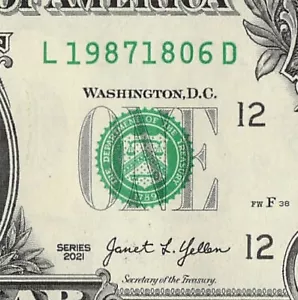 1987 1806 Tombstone Date Note Fancy Serial Number One Dollar Bill - Picture 1 of 11