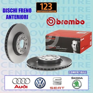 DISCHI FRENO VOLKSWAGEN BEETLE CADDY GOLF PASSAT SHARAN T-ROC TIGUAN TOURAN - Foto 1 di 5
