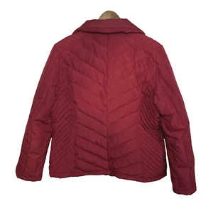 Kenneth Cole Reaction Red Jacket Women's Large 60% Down 40% Feather - Picture 1 of 12