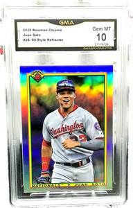 2020 Bowman Chrome #90B-JS Juan Soto Gem Mint Refractor Padres/Nationals N7