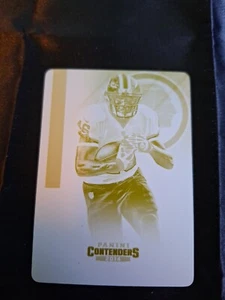 "RARE" 2014 PANINI CONTENDERS YELLOW PRINTING PLATE SP #81 ALFRED MORRIS 1/1 - Picture 1 of 2