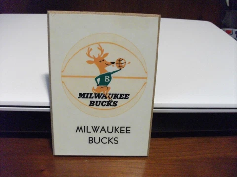Vintage NBA Basketball Kentucky Art Milwaukee Bucks Plaque 5 x 3 1/2 Cover