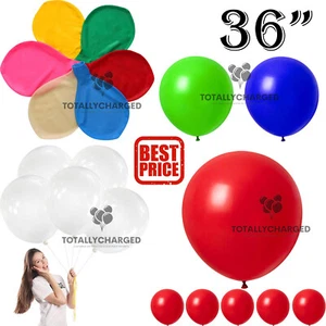 36 inch LARGE BALLOONS PRO QUALITY LATEX PARTY UK balloon 35GSM THICK - Picture 1 of 26