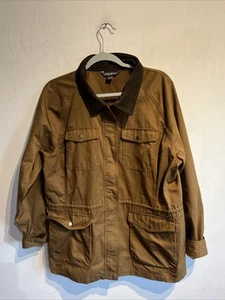 Eddie Bauer Women’s Canvas Barn Chore Coat Jacket Size XL Unlined Button Up - Picture 1 of 10