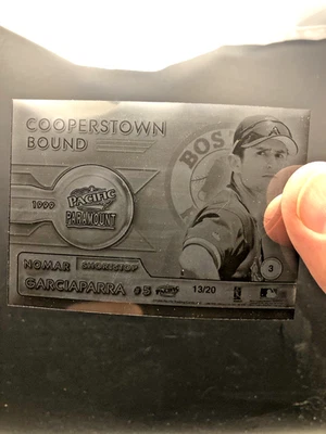 1999 PACIFIC PARAMOUNT COOPERSTOWN BOUND FILM PROOF #3 NOMAR GARCIAPARRA SP #/20 - Image 1 of 2