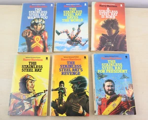 Bundle of 6 Vintage Harry Harrison Stainless Steel Rat Paperback Books Sphere - Picture 1 of 17