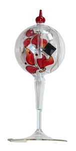 Elegant Unique Light Mill Solar Radiometer Hand Painted Glass Pedestal Ball-WRC - Picture 1 of 9