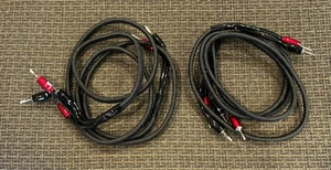Par de cables de altavoz AudioQuest Rocket 44 bicables de 8 pies con enchufes banana - Imagen 1 de 5