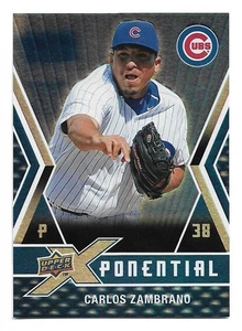 Carlos Zambrano  2009 Upper Deck X  Xponential #X-CZ - Chicago Cubs - Picture 1 of 2