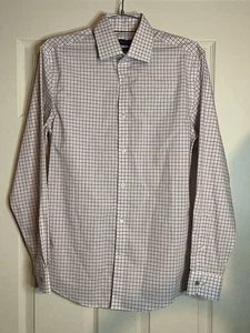 Camisa Tommy Hilfiger Para Hombre Calce Ajustado Elastizada Roja Azul Blanca Cuadros Talla 14.5 32/33 - Imagen 1 de 11