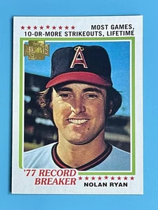 2001 Topps Archives #440 Nolan Ryan California Angels 77' Record Breaker - Picture 1 of 2