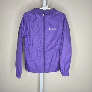 Columbia Switchback II Rain Jacket Girl's XS (6-6x) Grape Purple Lightweight - Picture 1 of 10