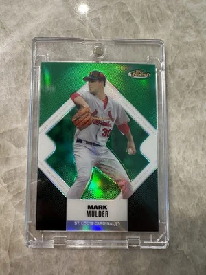 2006 Topps Finest Refractors Green Mark Mulder /199 #34 St. Louis Cardinals SP - Image 1 of 4