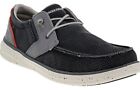 New Mens Skechers Morelo Pastrano Navy Textile Casual Slip On Boat Shoes Genuine